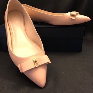 Cole Hahn Elsie Bow Skimmer in Nude